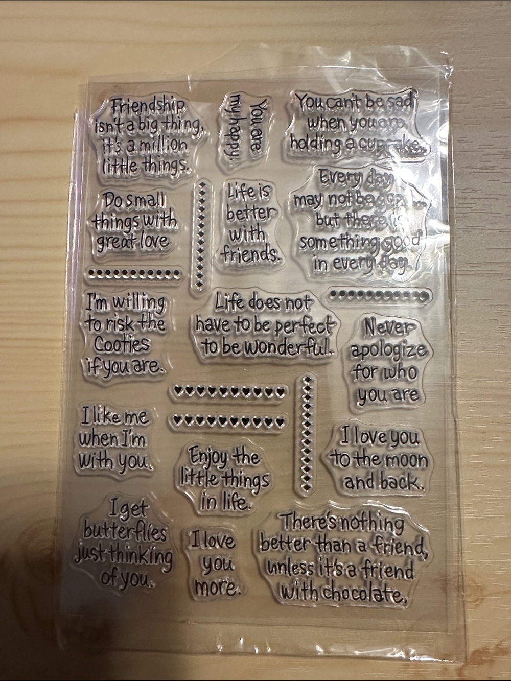 Clear Sentiment Stamps - Black